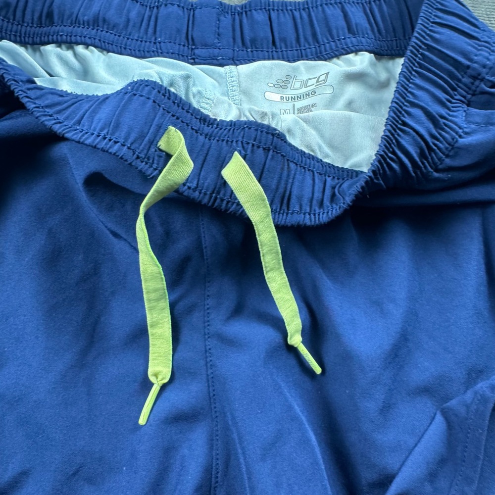 BCG Running Shorts Mens Medium Navy Blue American Flag Liner 2-in-1 Athletic - Picture 7 of 9